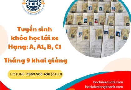 Tuyển sinh khóa học lái xe